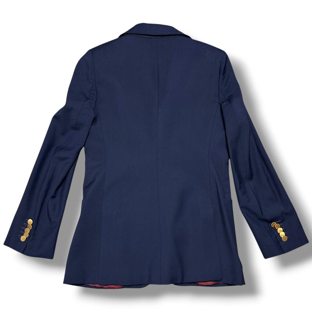 Gucci Uniform Blazer Jacket Navy Blue Wool Mohair Gold Buttons Sz 38 US 2 - Picture 2 of 9